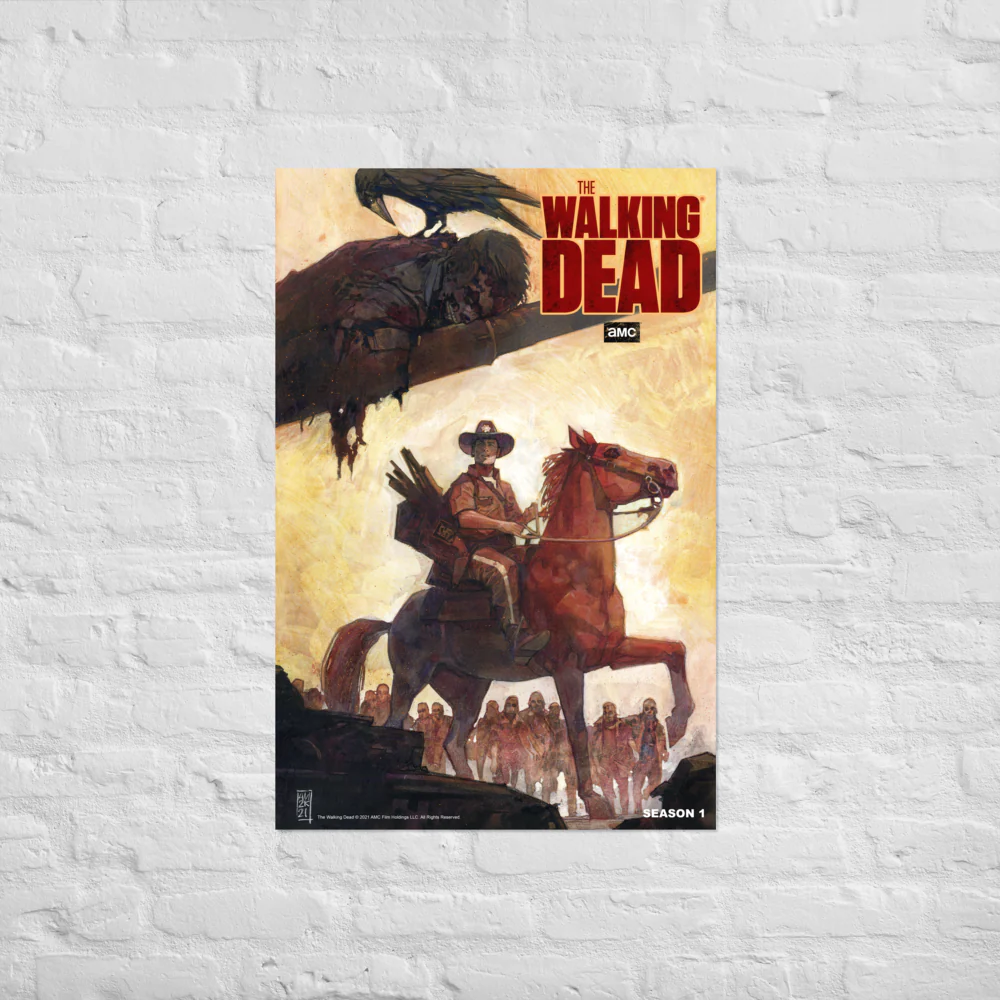 11 WEEKS OF TWD – SEASON 1 BY ALEX MALEEV – Premium Satin Poster - Image 2