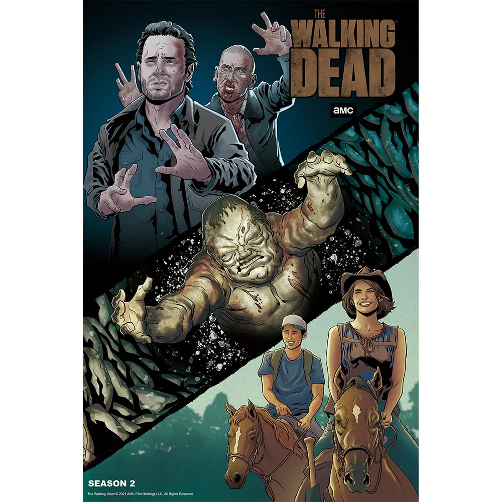 11 Weeks of TWD – Season 2 by Will Sliney & Dee Cunniffe Premium Satin Poster - Image 2