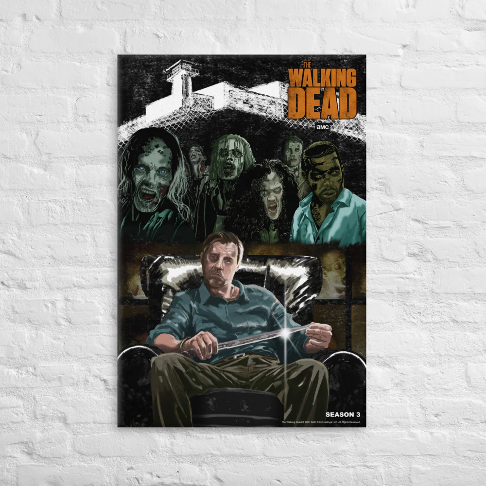 11 Weeks of TWD – Season 3 by Kirk A. Etienne Premium Gallery Wrapped Canvas - Image 2