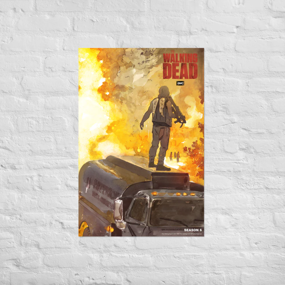 11 Weeks of TWD – Season 6 by Zelda Devon Premium Satin Poster - Image 2