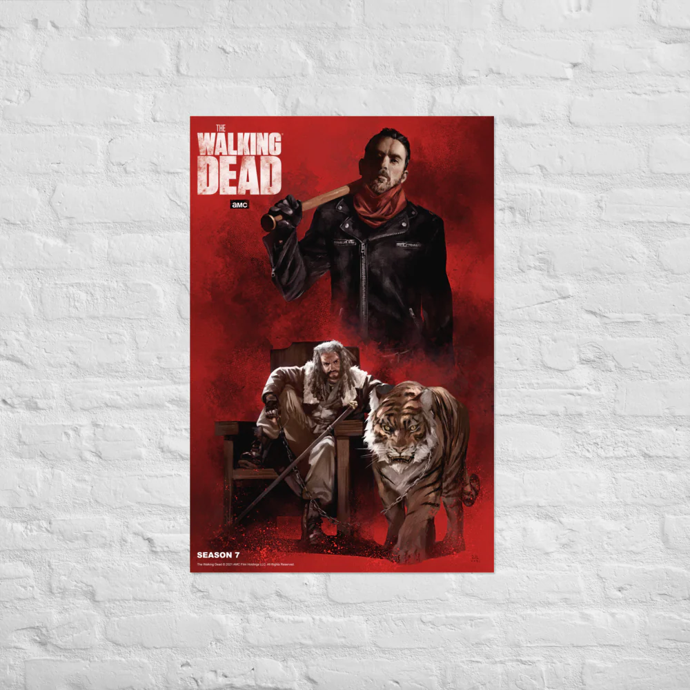 11 Weeks of TWD – Season 7 by Rafael de Latorre Premium Satin Poster - Image 2