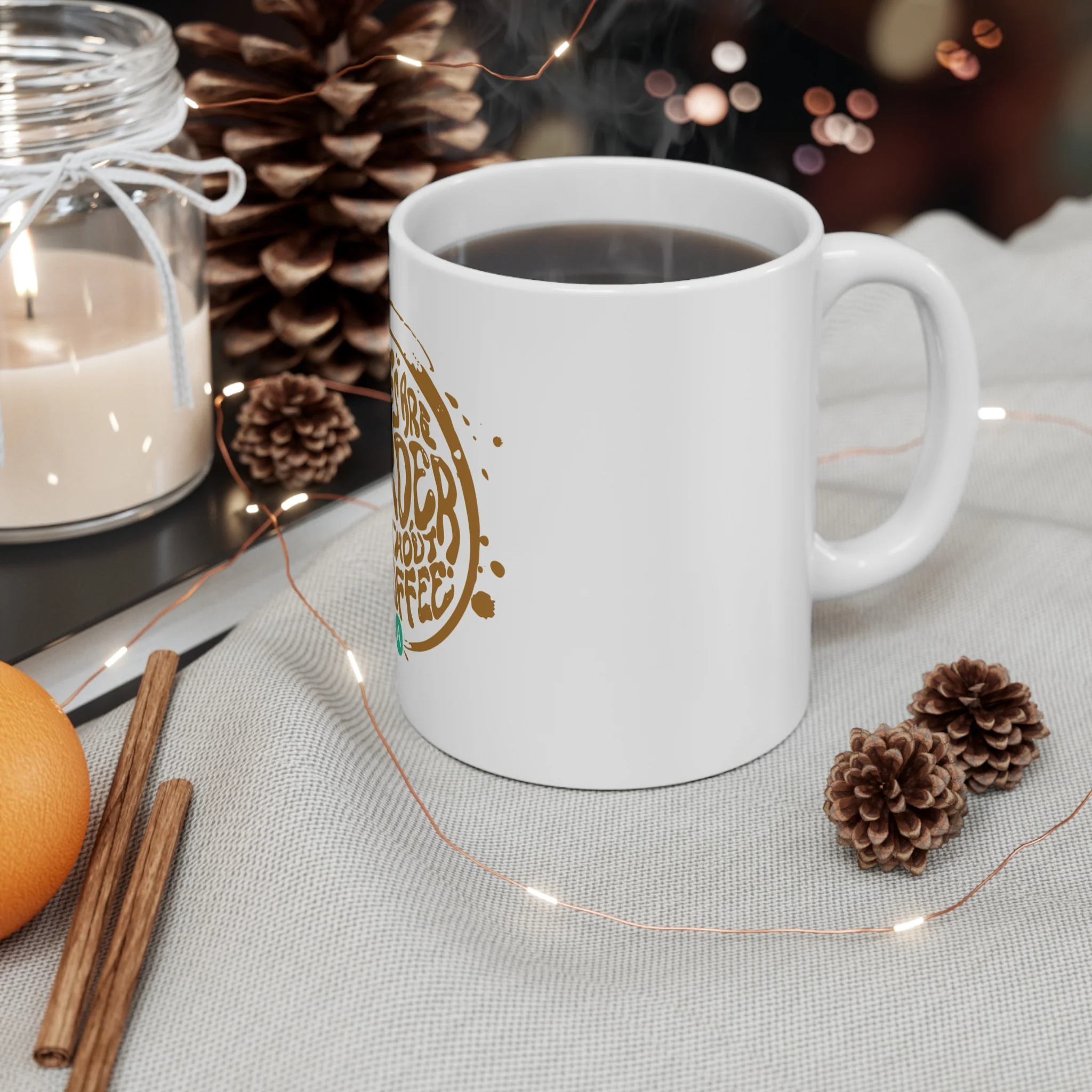 Acorn TV Monrings are Murder Without Coffee 11oz Mug - Image 4
