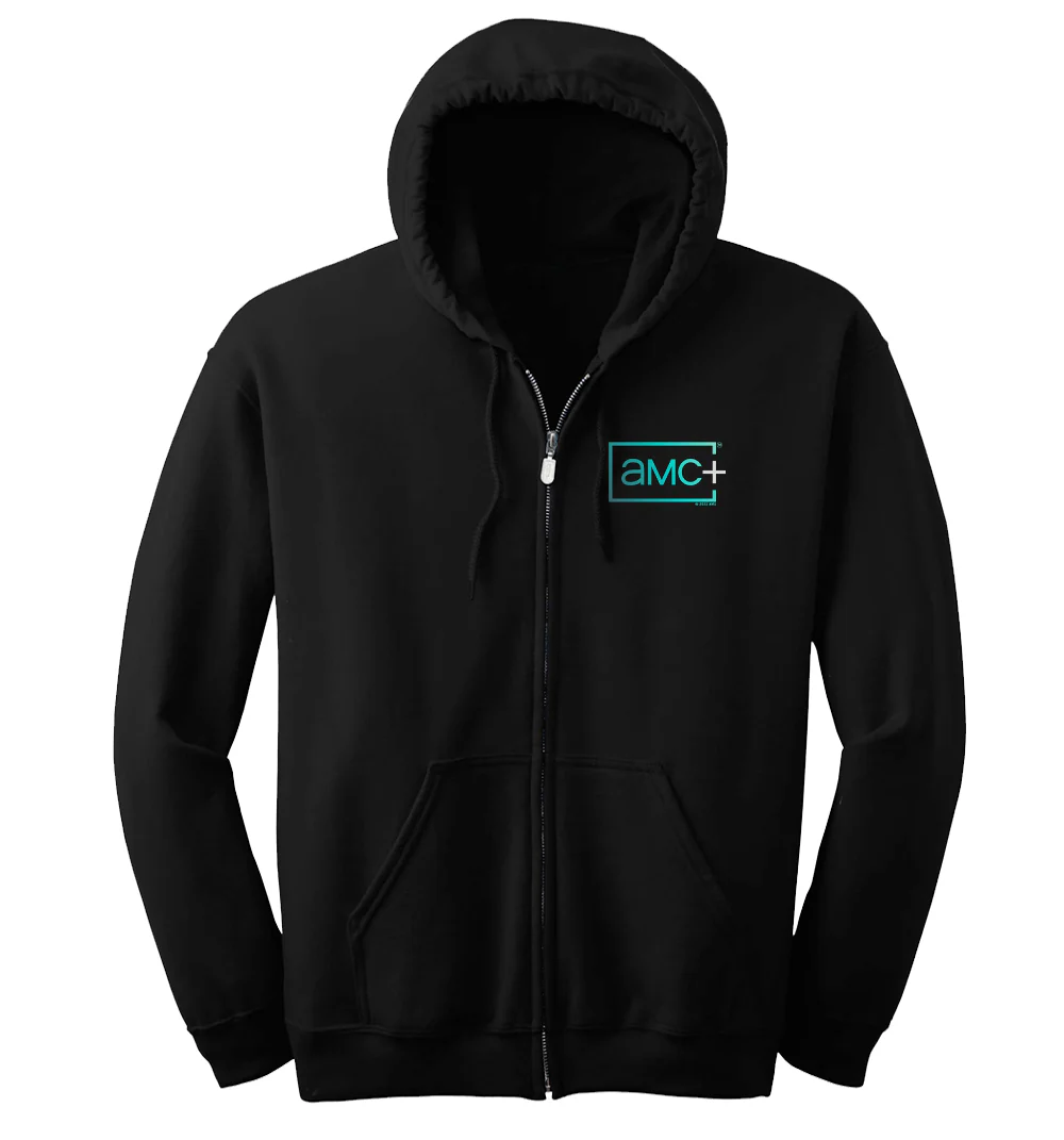 AMC+ Logo Fleece Zip-Up Hooded Sweatshirt - Image 3
