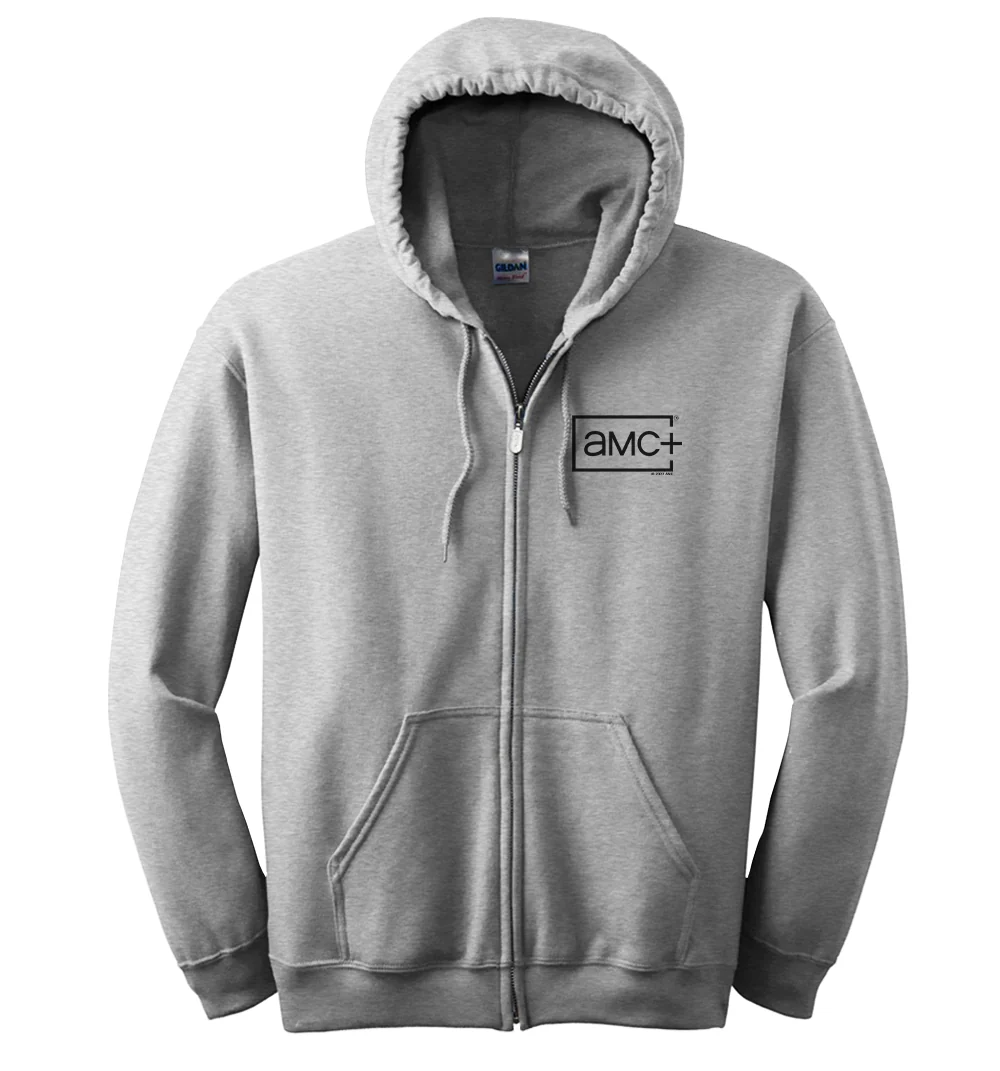 AMC+ Logo Fleece Zip-Up Hooded Sweatshirt - Image 5