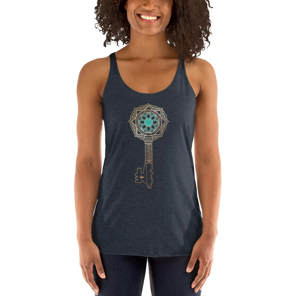 Anne Rice's Mayfair Witches Skeleton Key Women's Tri-Blend Racerback Tank Top - Image 8