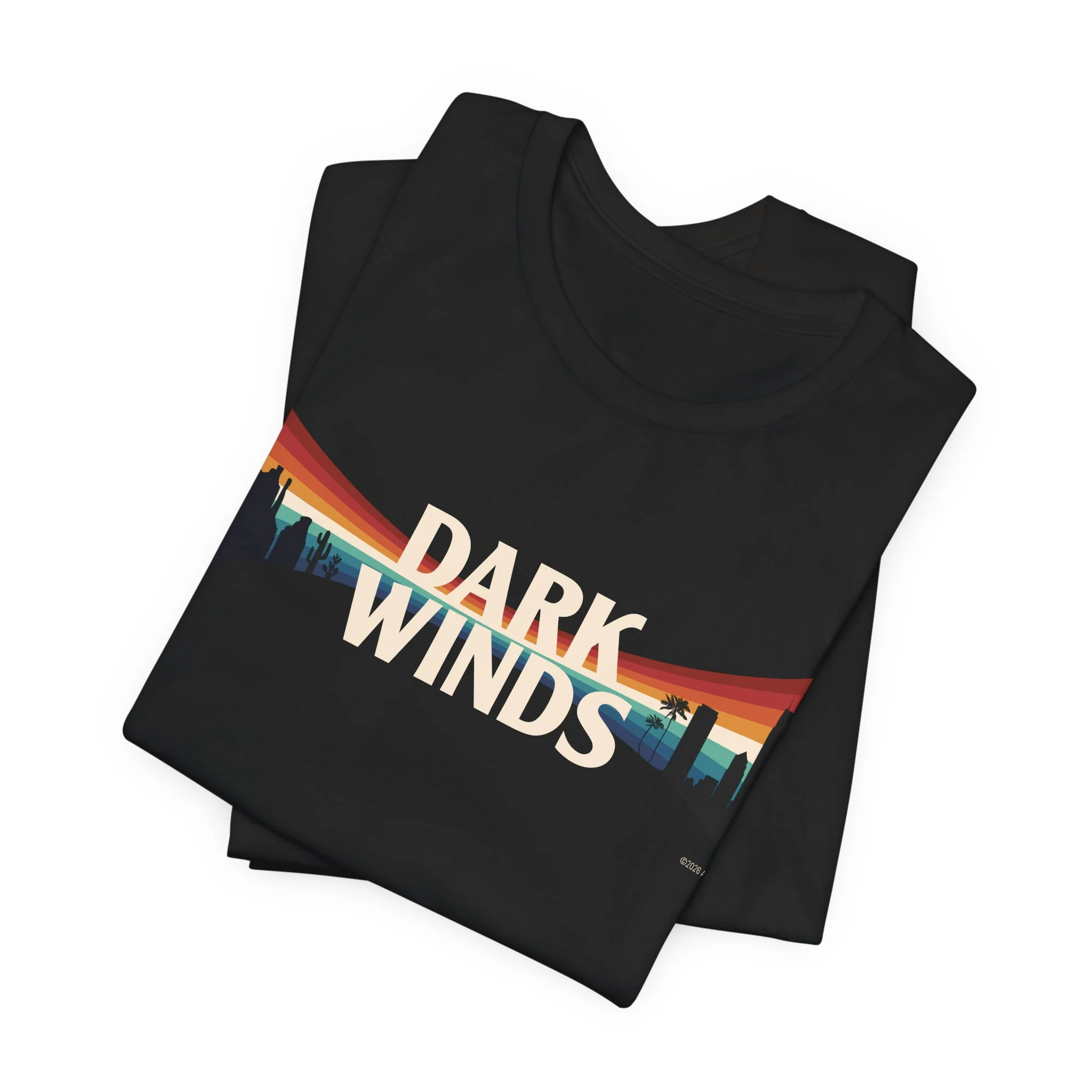 Dark Winds Retro Skyline Logo T-Shirt - Image 3