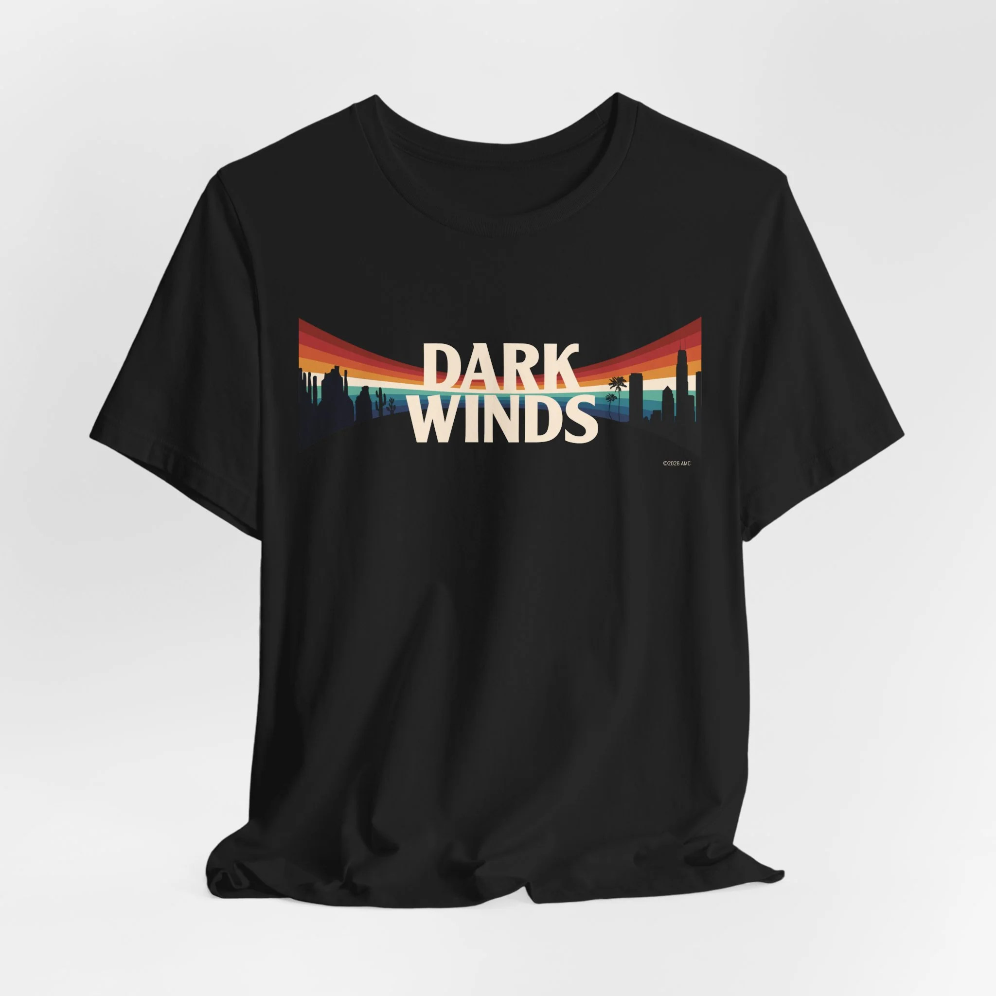 Dark Winds Retro Skyline Logo T-Shirt - Image 4