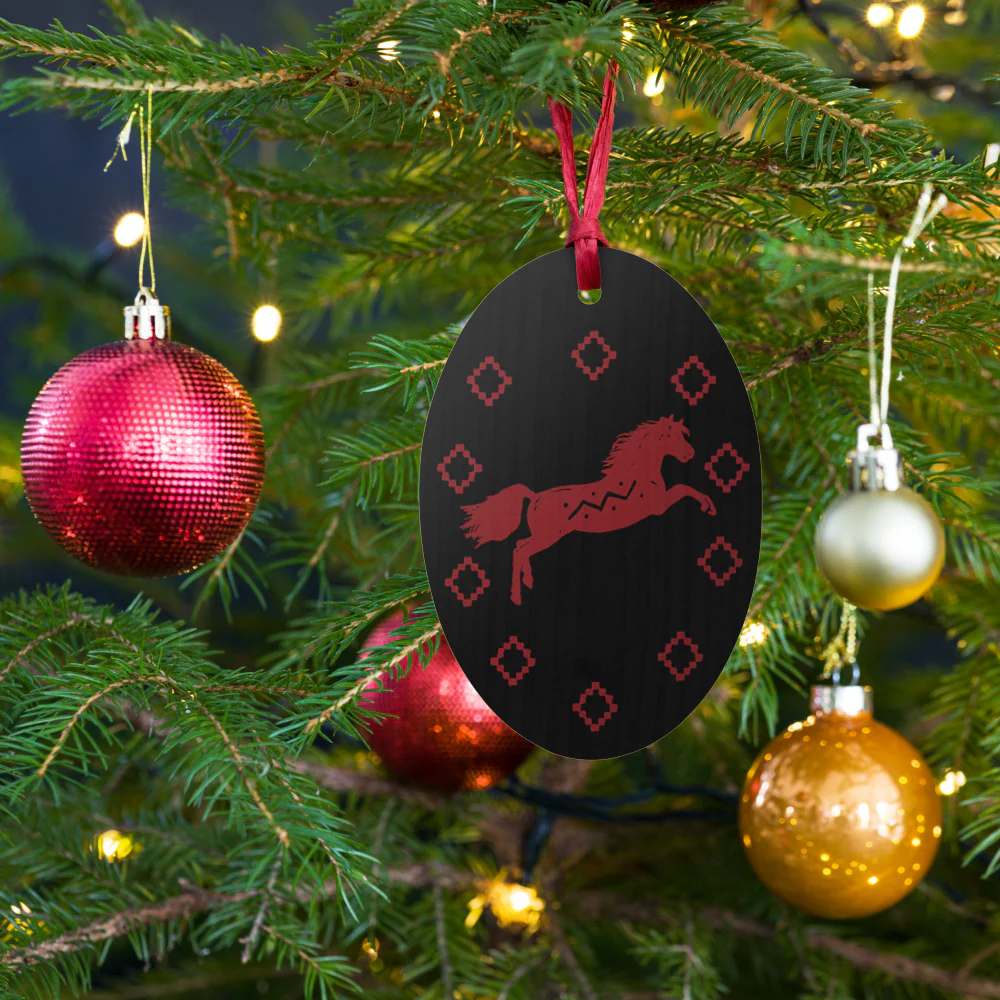 Dark Winds Horse Wooden Ornament - Image 3