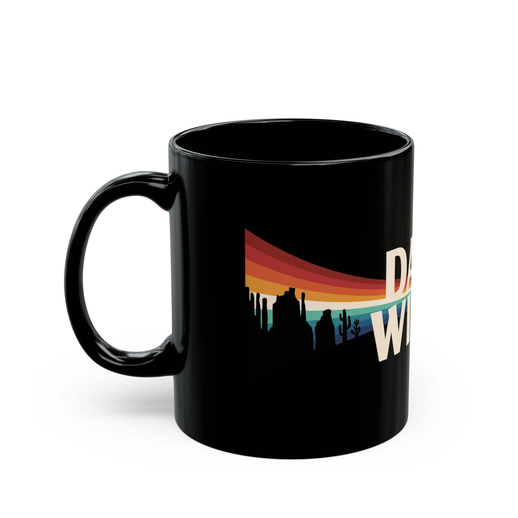 Dark Winds Retro Skyline Logo Mug - Image 3