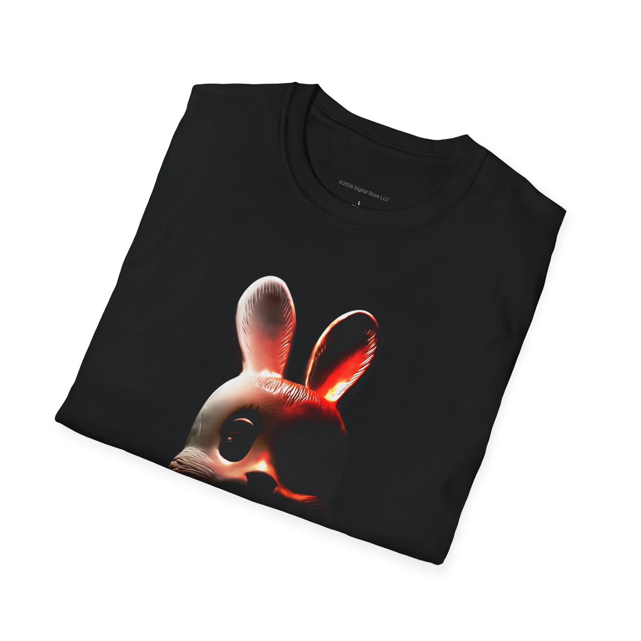 Halfway to Halloween Bunny Unisex Softstyle T-Shirt - Image 3