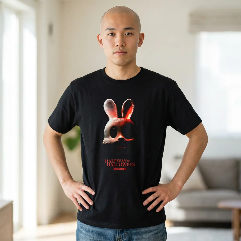 Halfway to Halloween Bunny Unisex Softstyle T-Shirt - Image 5