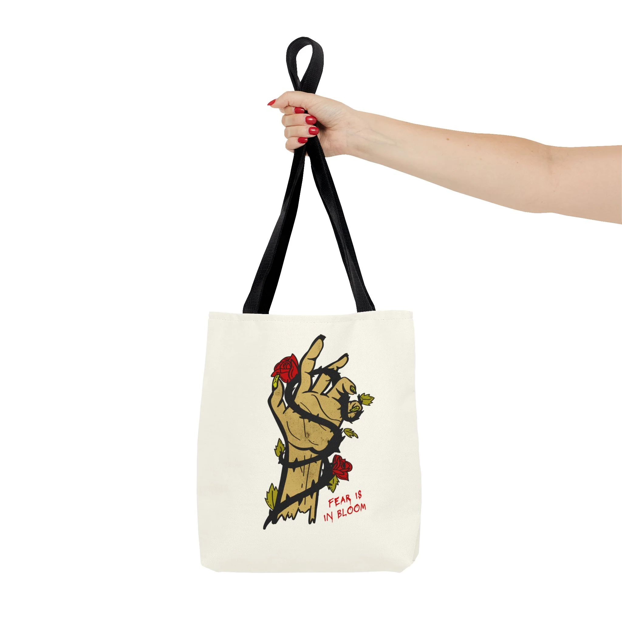 Halfway to Halloween Fear Is In Bloom Graphic Tote - Image 4