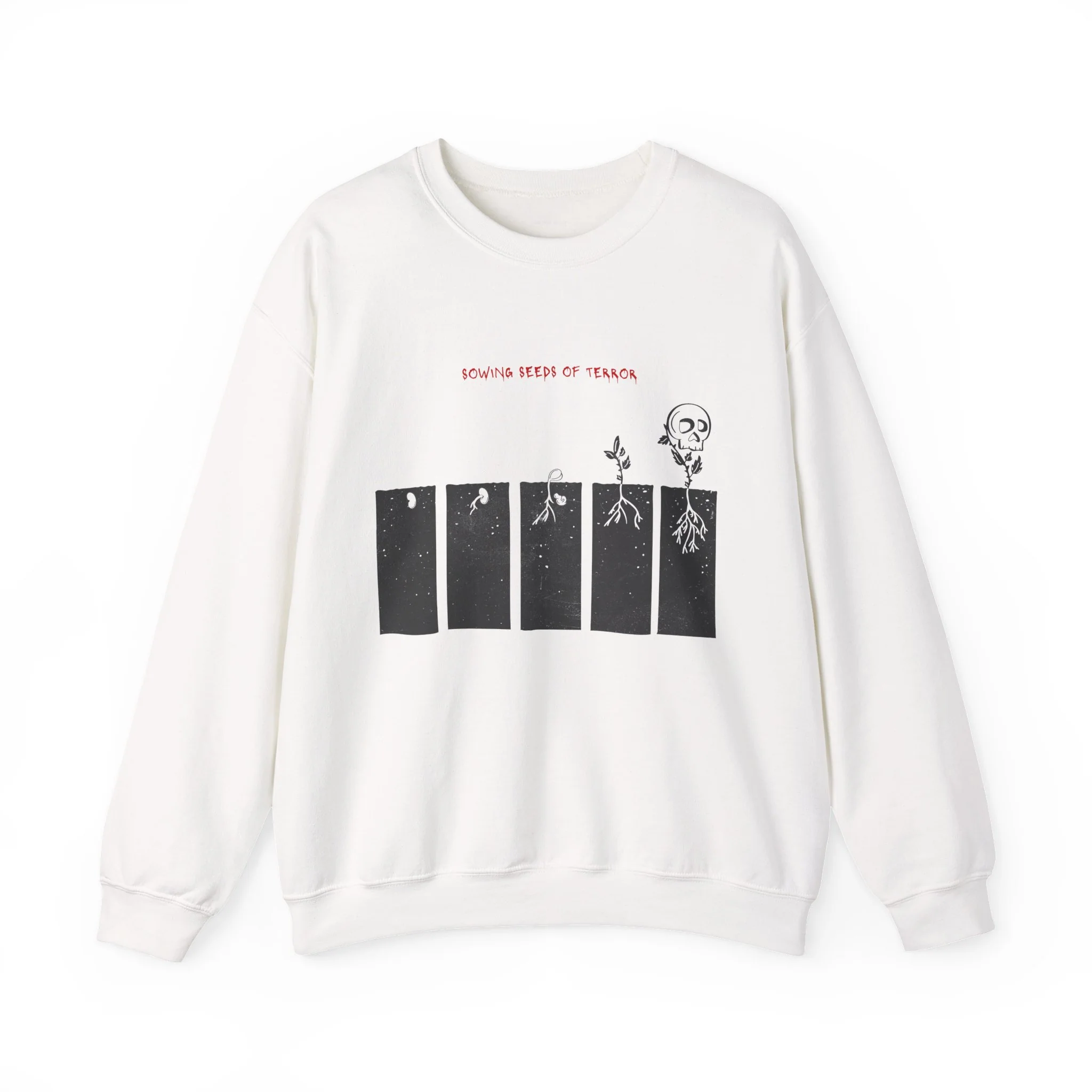 Halfway to Halloween Skull Plant Crewneck Sweatshirt - Image 2