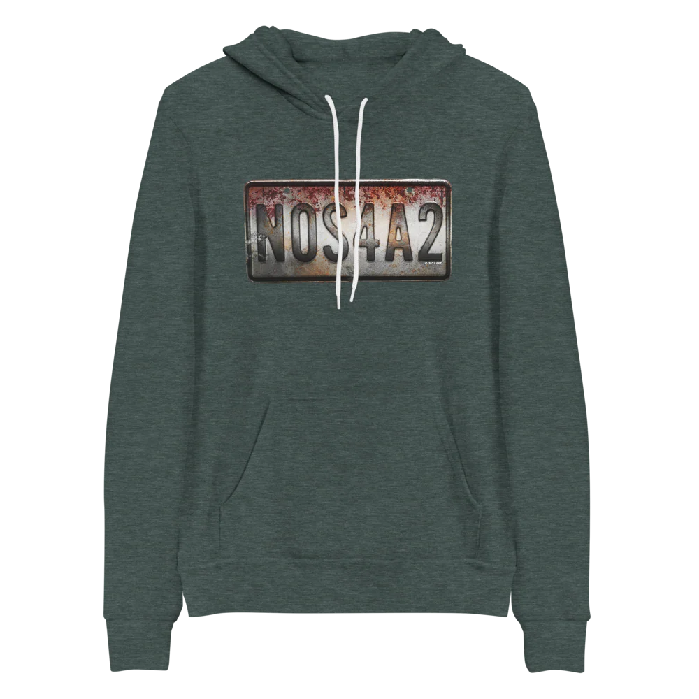NOS4A2 License Plate Adult Fleece Hooded Sweatshirt - Image 3