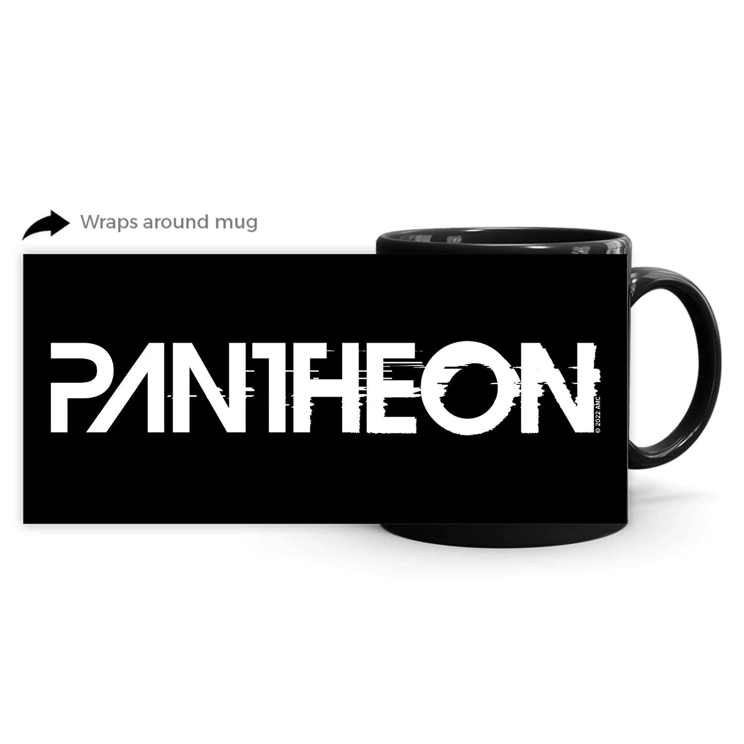 Pantheon Logo Black Mug - Image 3