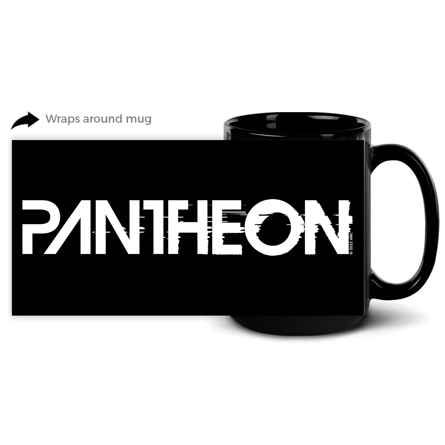 Pantheon Logo Black Mug - Image 6
