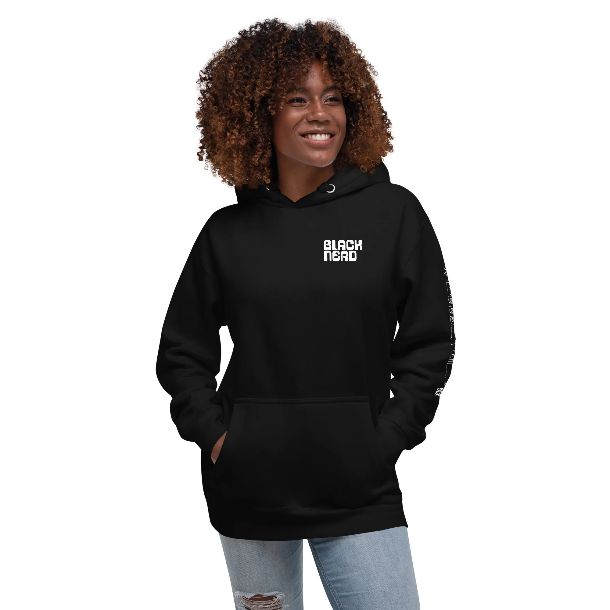 Sherman's Showcase Black Nerd Unisex Premium Hoodie - Image 5