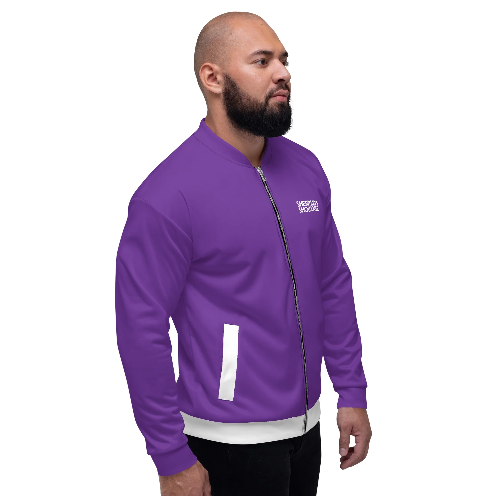 Sherman's Showcase Spectacular Logo Unisex Bomber Jacket - Image 3