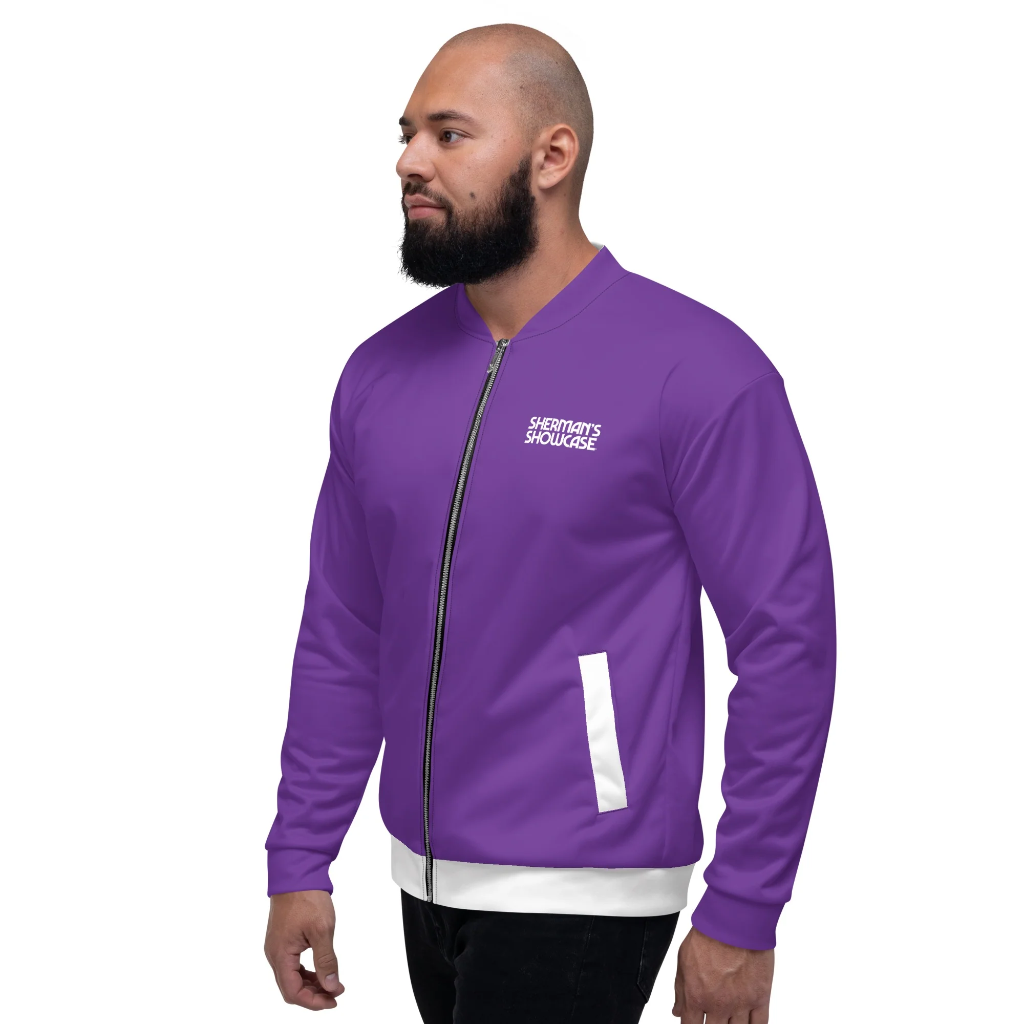 Sherman's Showcase Spectacular Logo Unisex Bomber Jacket - Image 4