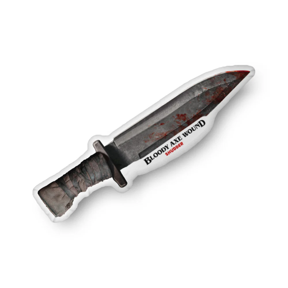 Shudder 10 Bloody Axe Wound Knife Pillow