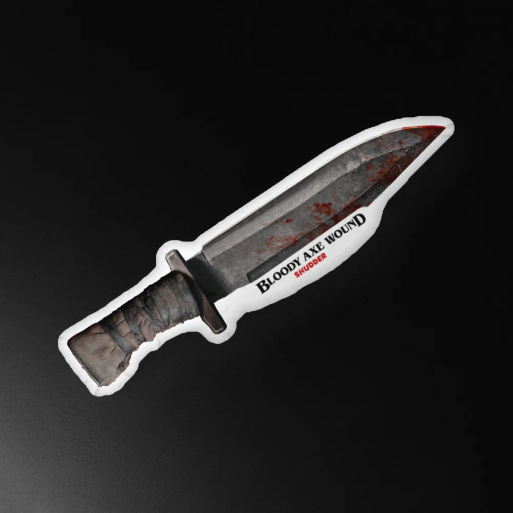 Shudder 10 Bloody Axe Wound Knife Pillow - Image 2