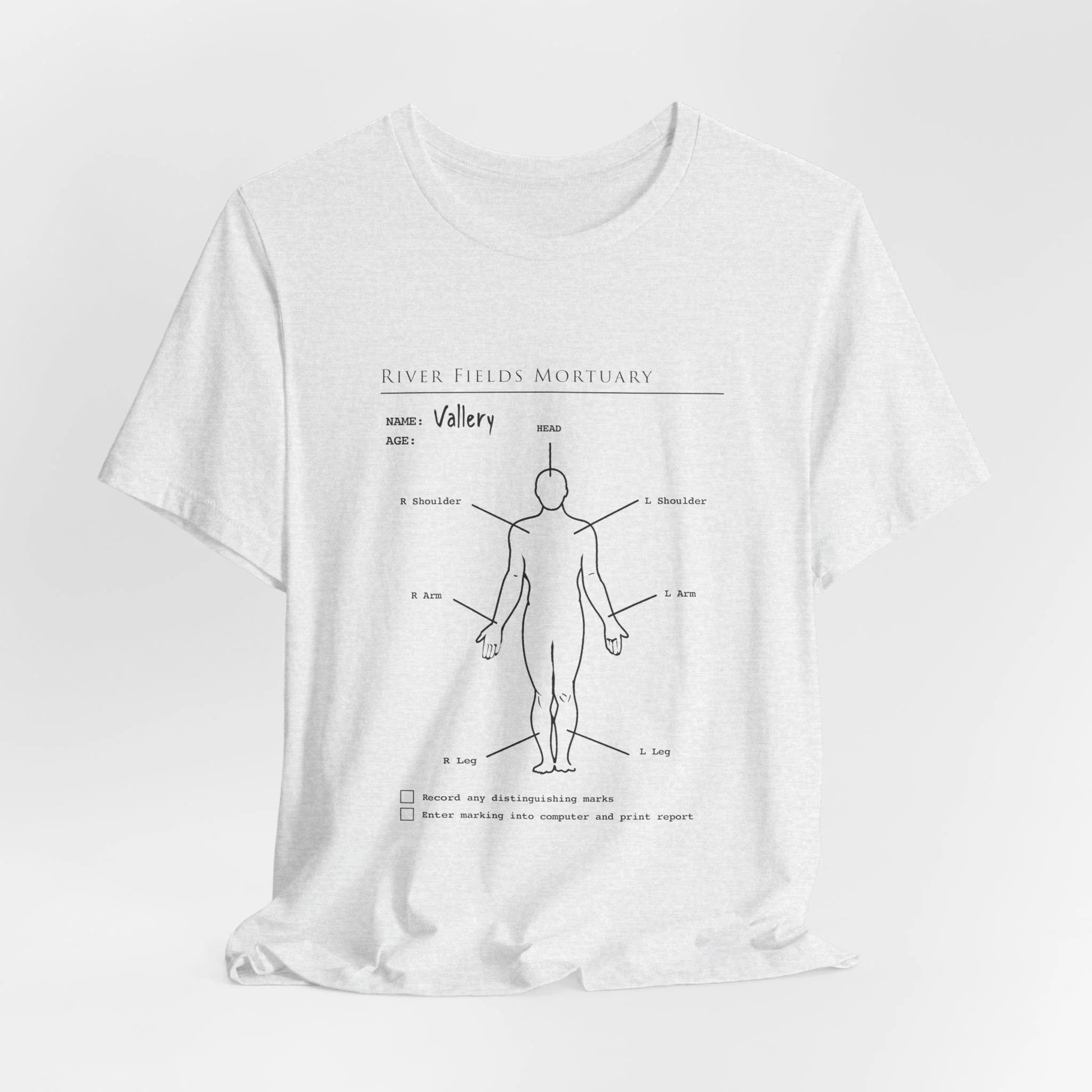 The Mortuary Assistant Clipboard Bella Canvas T-Shirt - Image 4