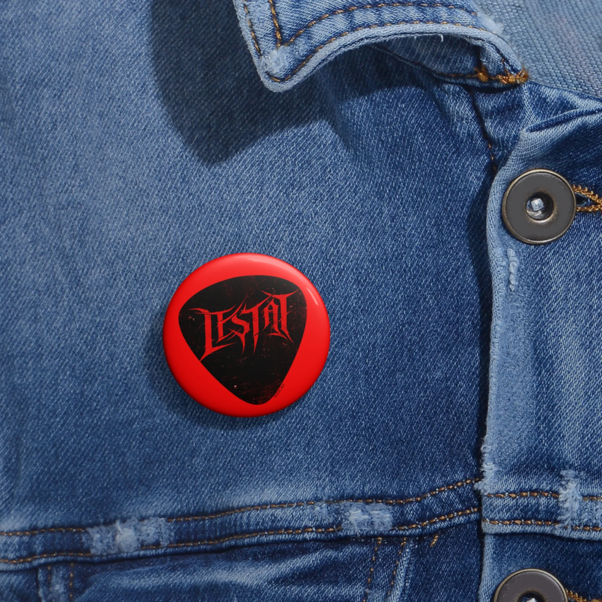 The Vampire Lestat Guitar Pick Pin Button - Image 2
