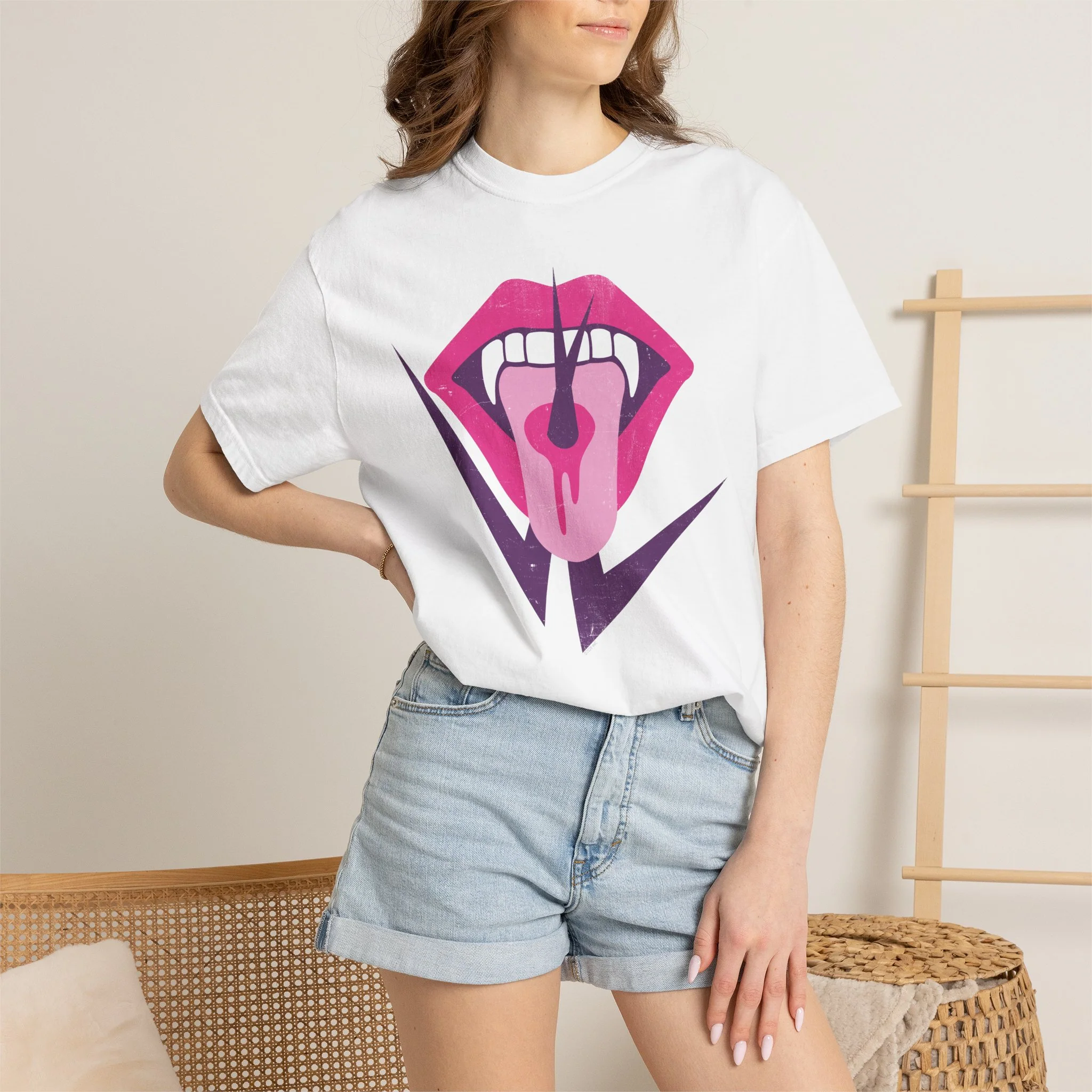 The Vampire Lestat Tongue and Fangs Logo T Shirt - Image 4