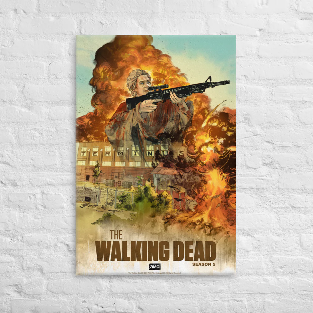 The Walking Dead 11 Weeks of TWD – Season 5 by Ariela Kristantina and Bryan Valenza Premium Gallery Wrapped Canvas - Image 2