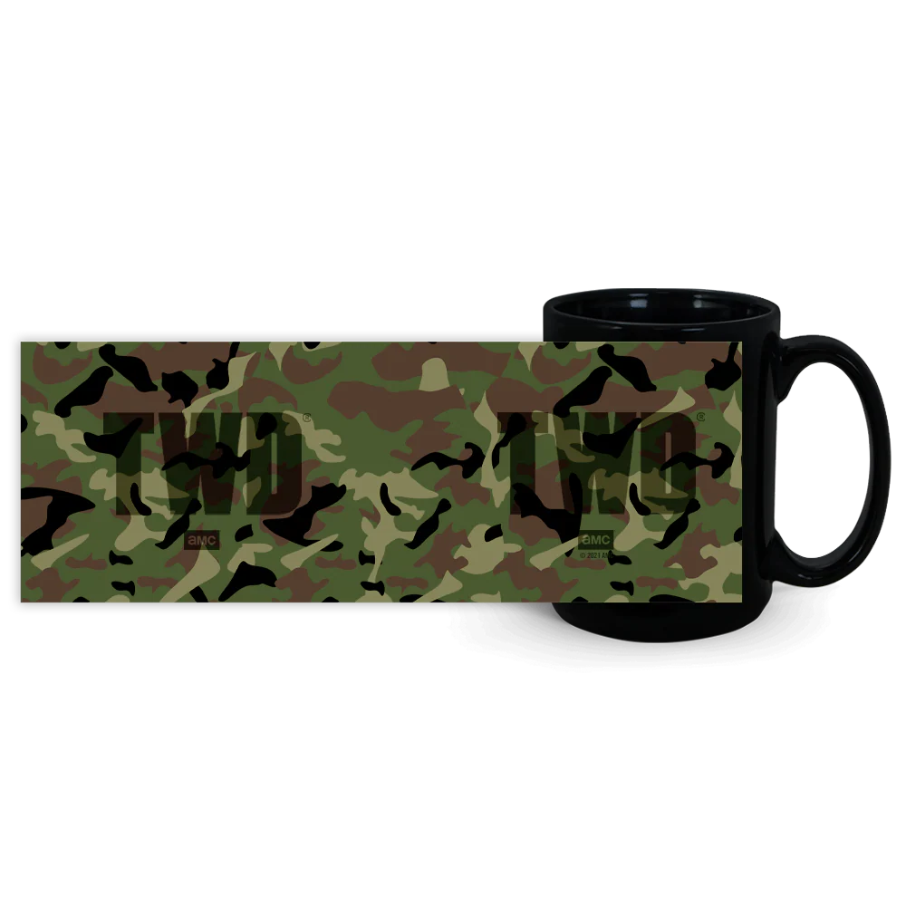 The Walking Dead Camo Logo Black Mug