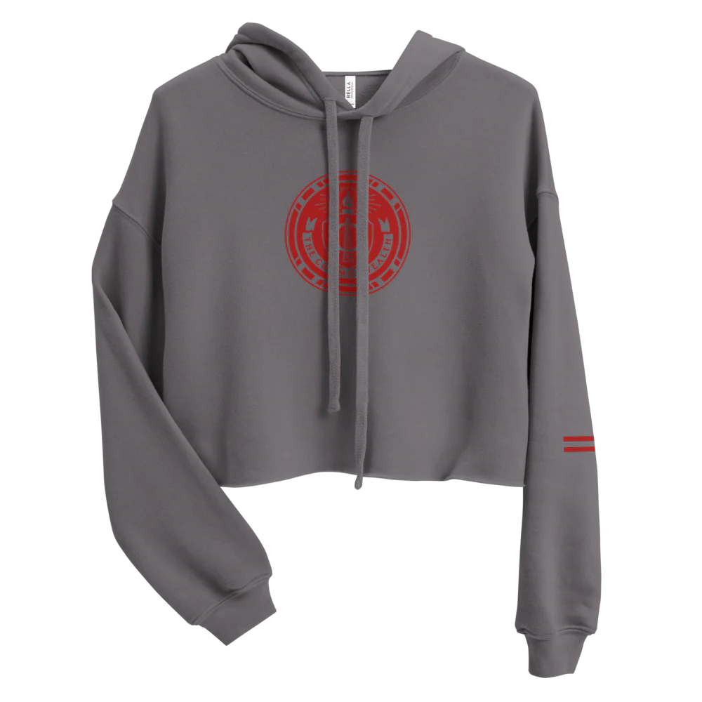 The Walking Dead Commonwealth Emblem Women's Fleece Crop Hooded Sweatshirt - Image 3
