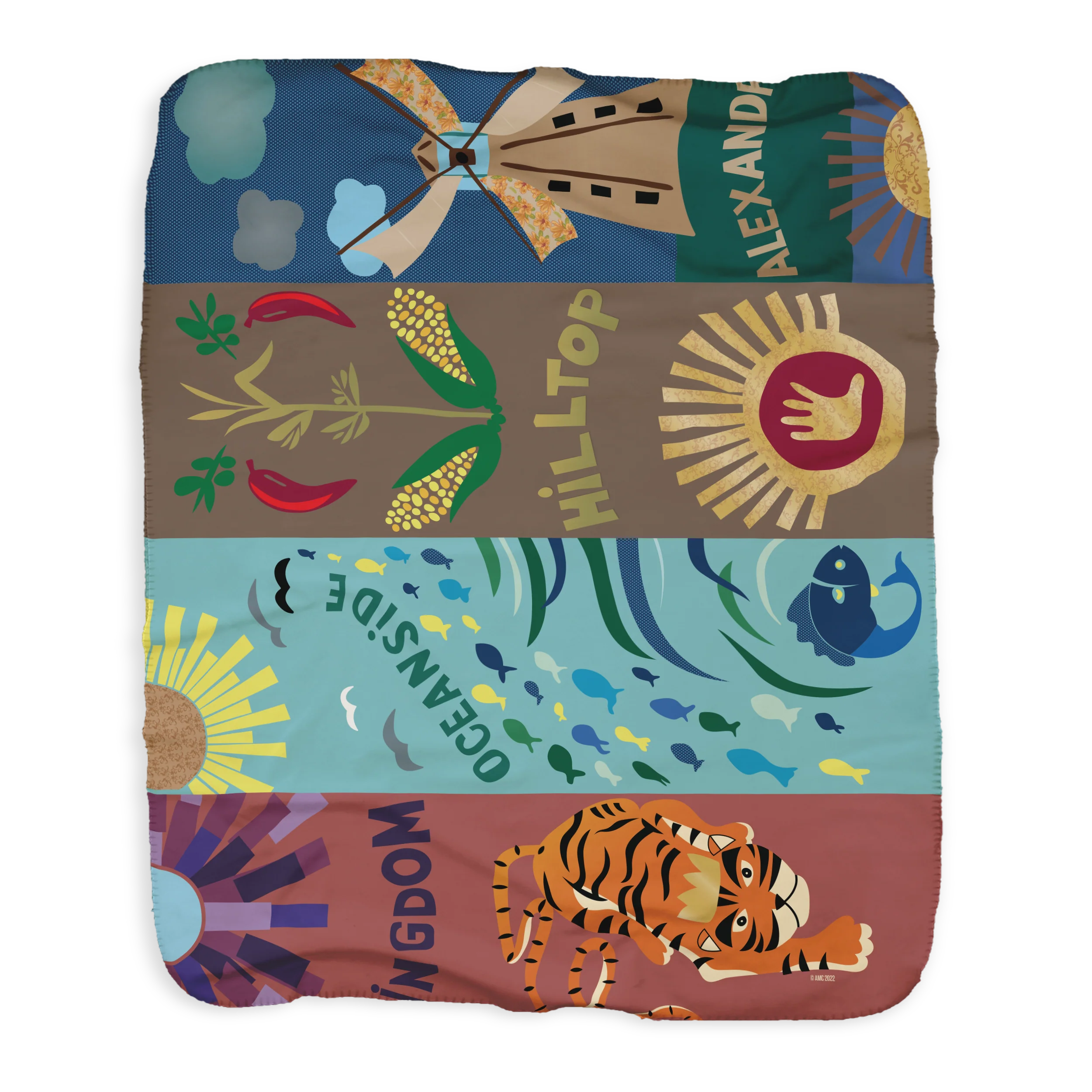 The Walking Dead Community Flags Sherpa Blanket - Image 3