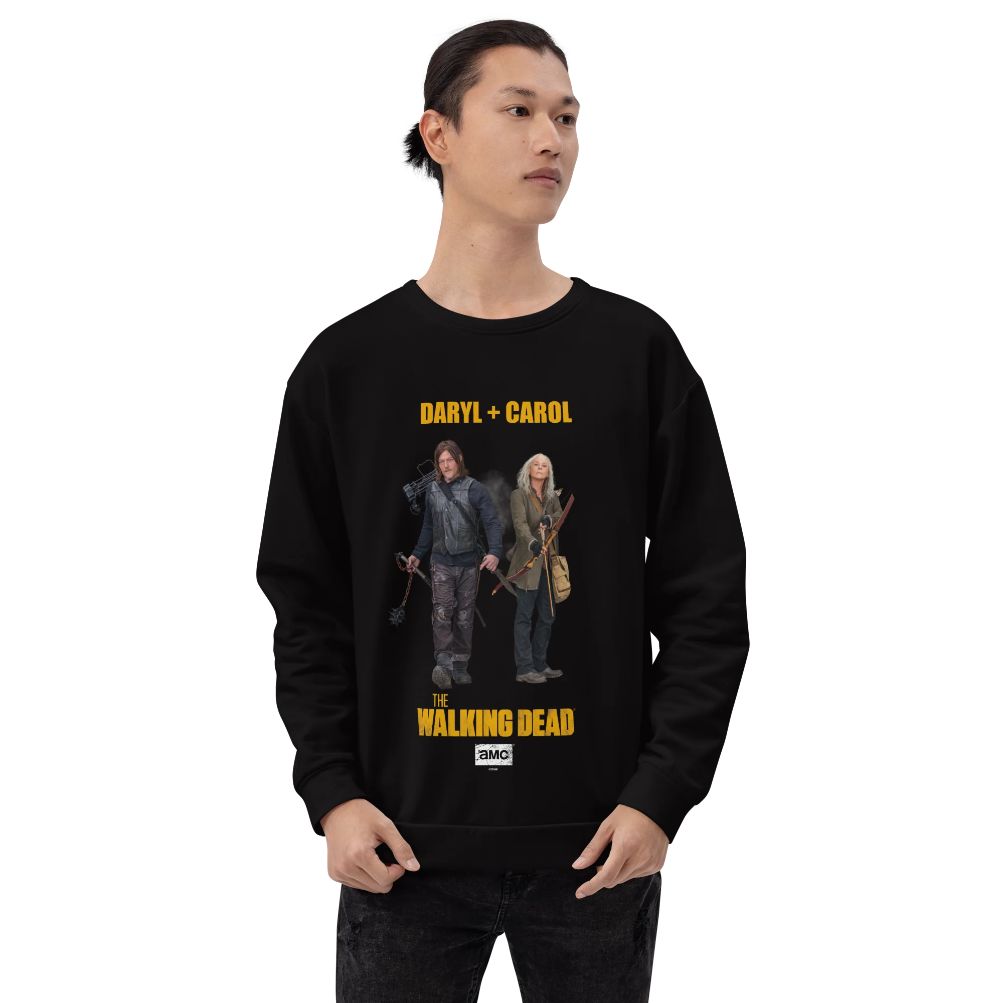The Walking Dead Daryl + Carol Unisex Crew Neck Sweatshirt - Image 4