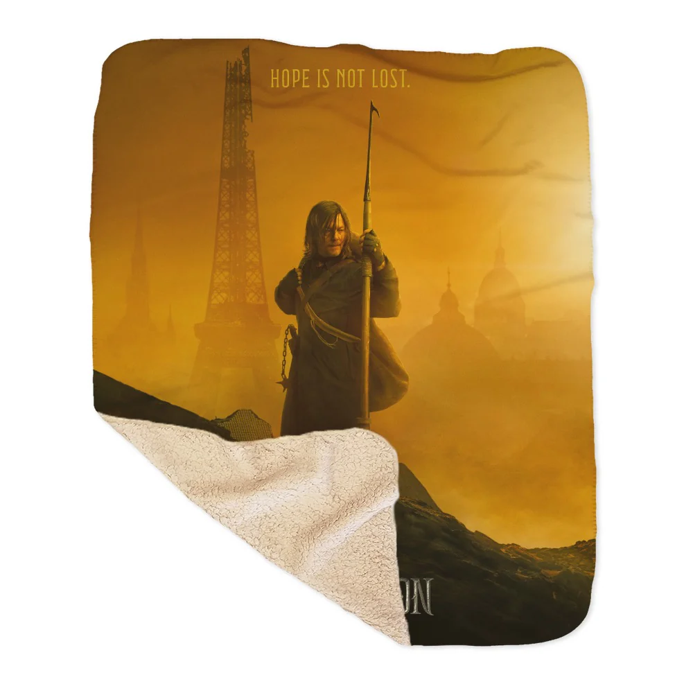 The Walking Dead Daryl Dixon Key Art Sherpa Blanket - Image 4
