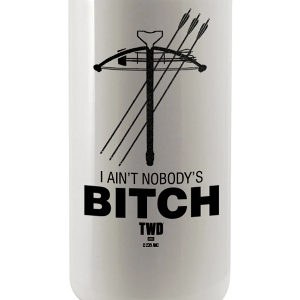 The Walking Dead Daryl Nobody's Bitch 20 oz Screw Top Water Bottle with Straw - Image 2