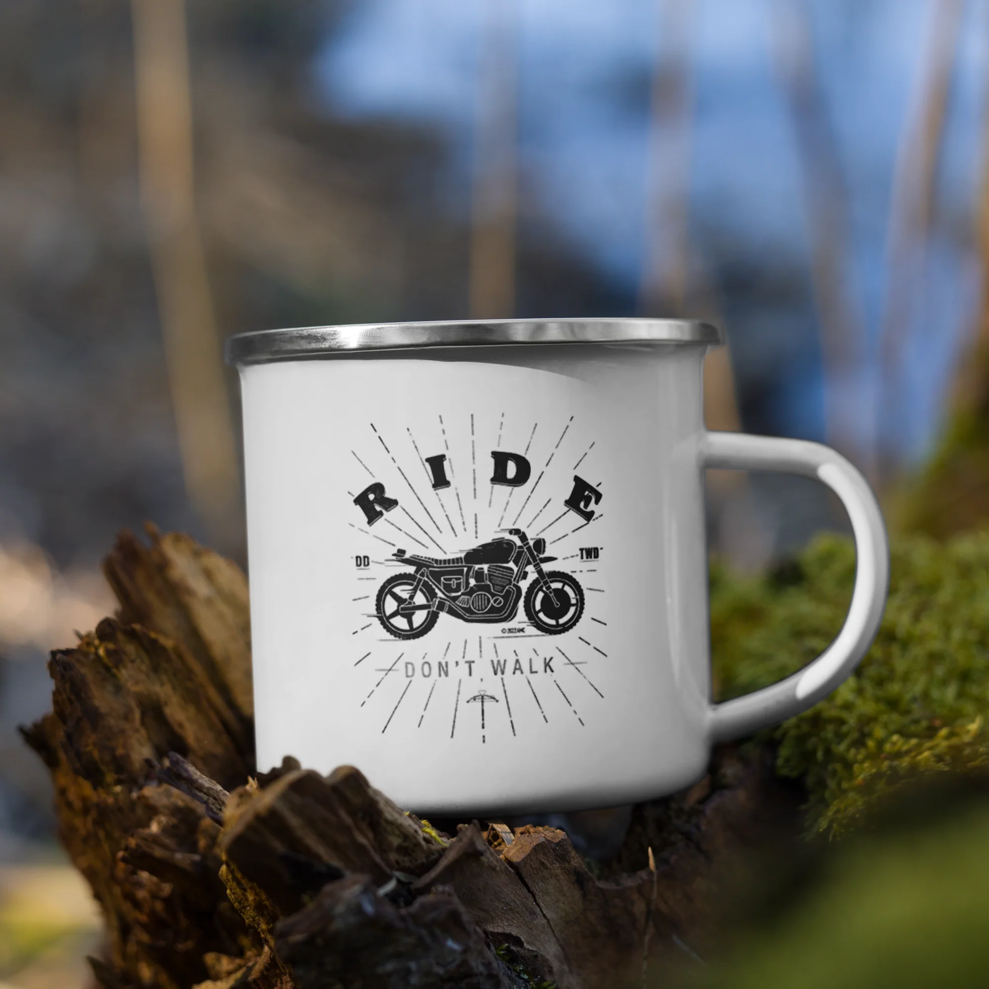 The Walking Dead Daryl Ride Don't Walk Enamel Mug - Image 2