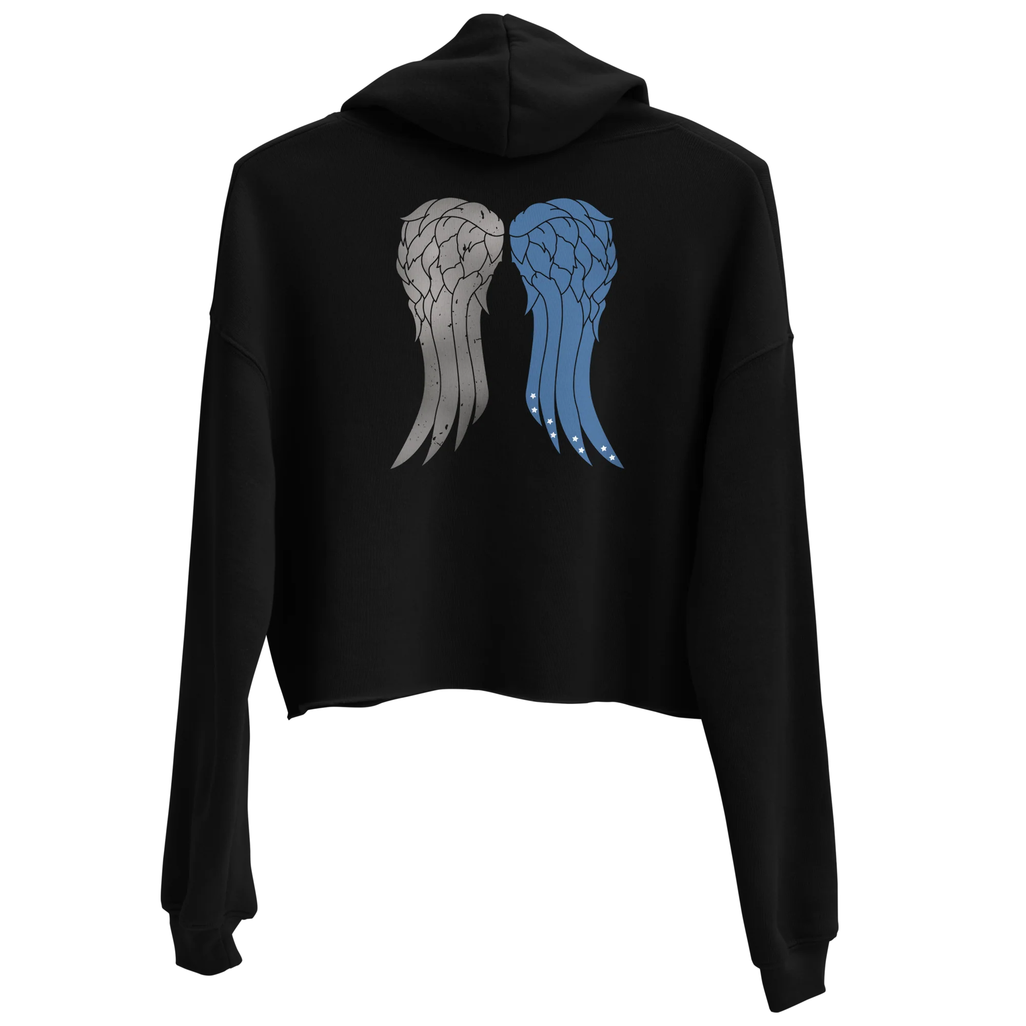 The Walking Dead Daryl's Wings Women's Fleece Crop Hooded Sweatshirt - Image 2