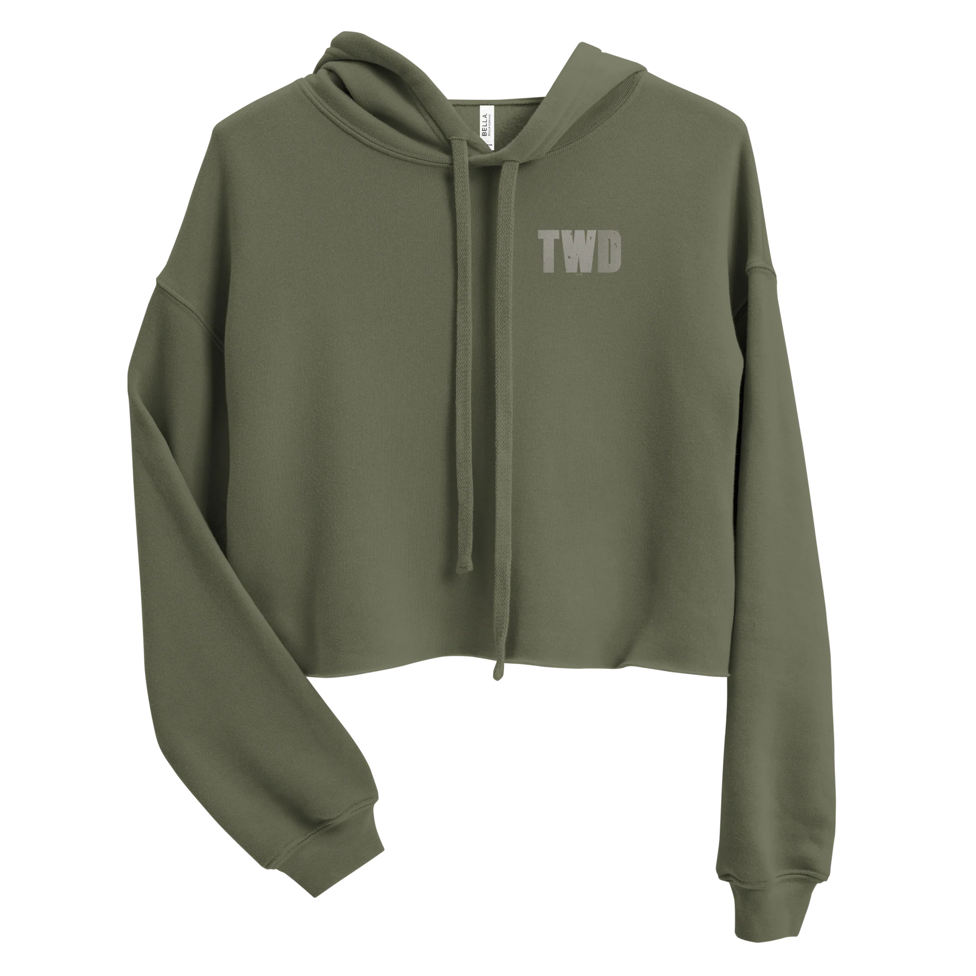 The Walking Dead Daryl's Wings Women's Fleece Crop Hooded Sweatshirt - Image 4