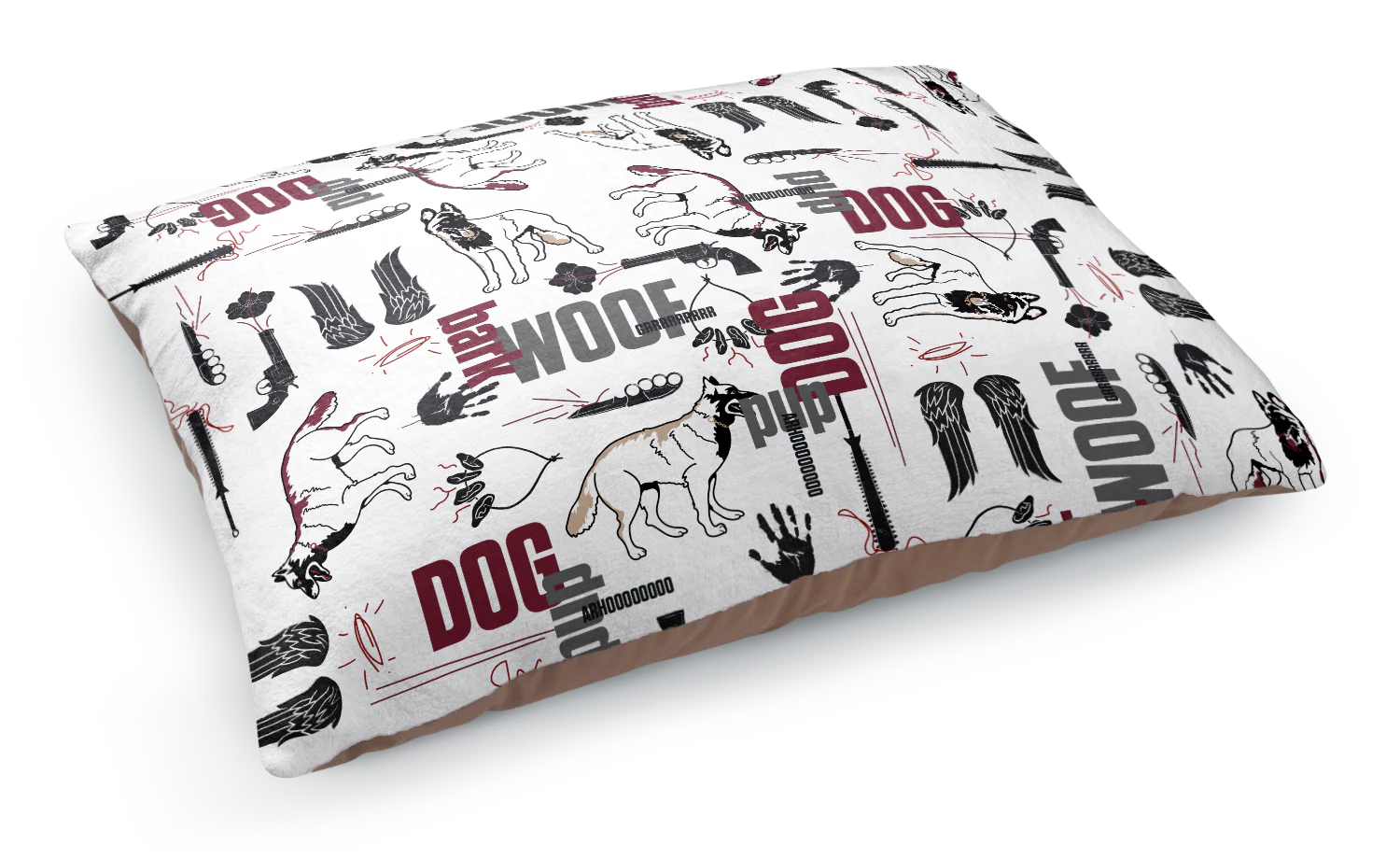 The Walking Dead Dog Pattern Pet Bed