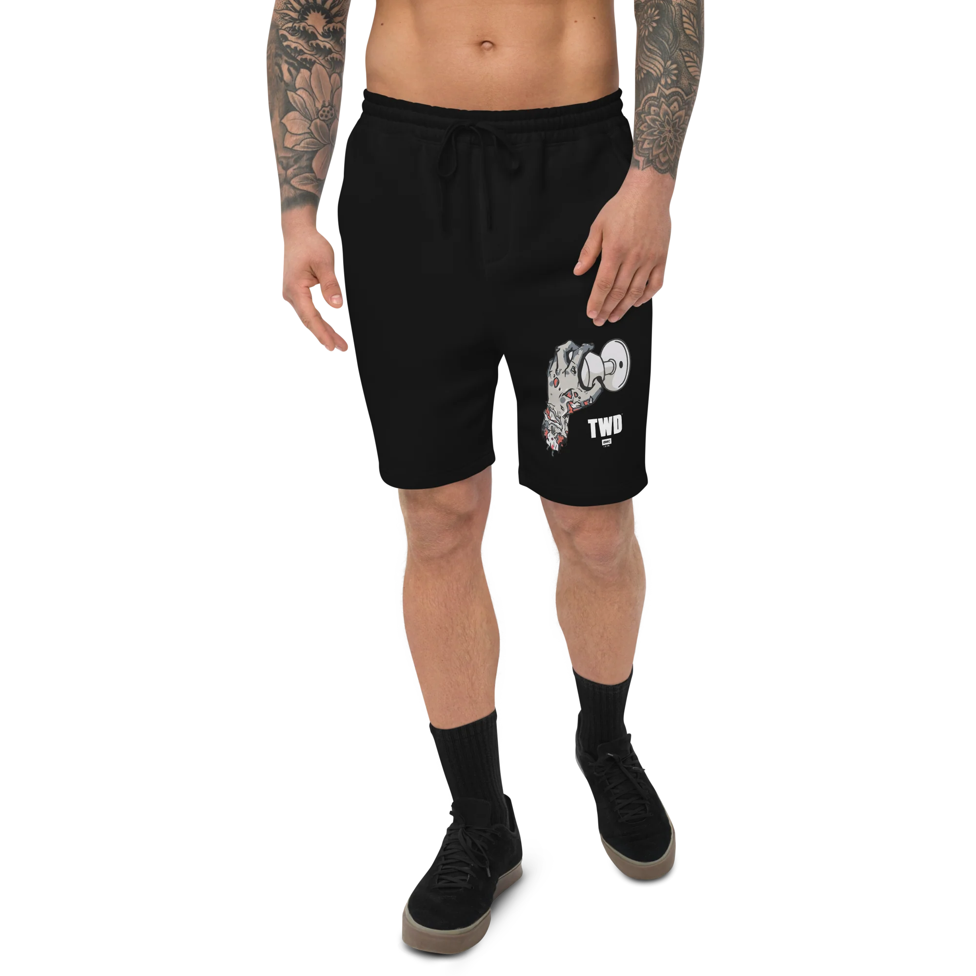 The Walking Dead Doorknob Men's Fleece Shorts - Image 3