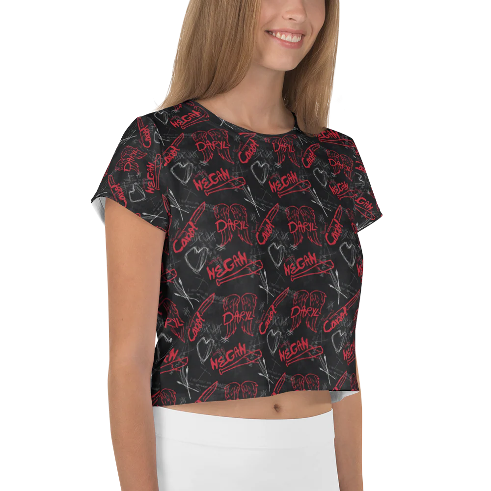 The Walking Dead Edge Women's All-Over Print Crop T-Shirt - Image 5