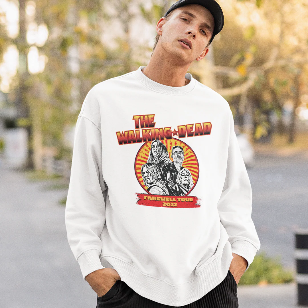 The Walking Dead Farewell Tour Band Fleece Crewneck Sweatshirt - Image 5