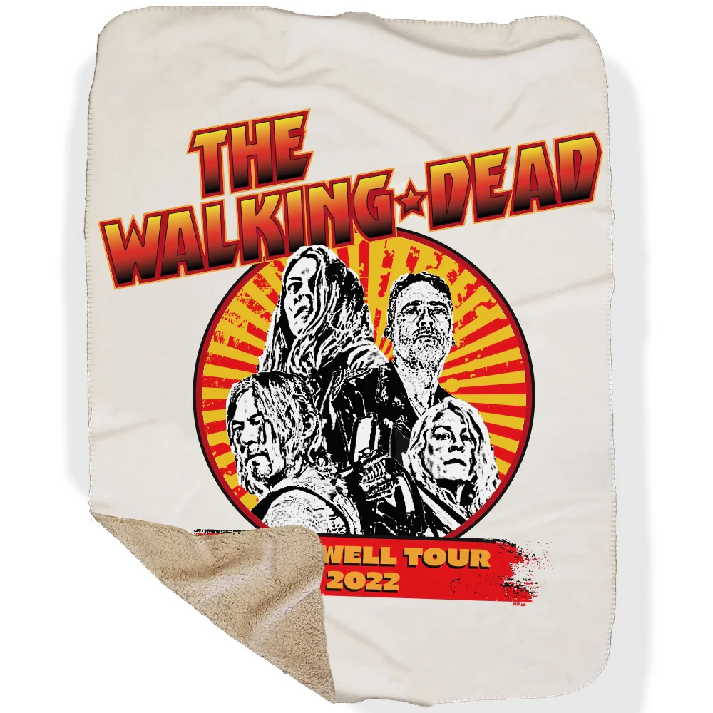 The Walking Dead Farewell Tour Band Sherpa Blanket - Image 2