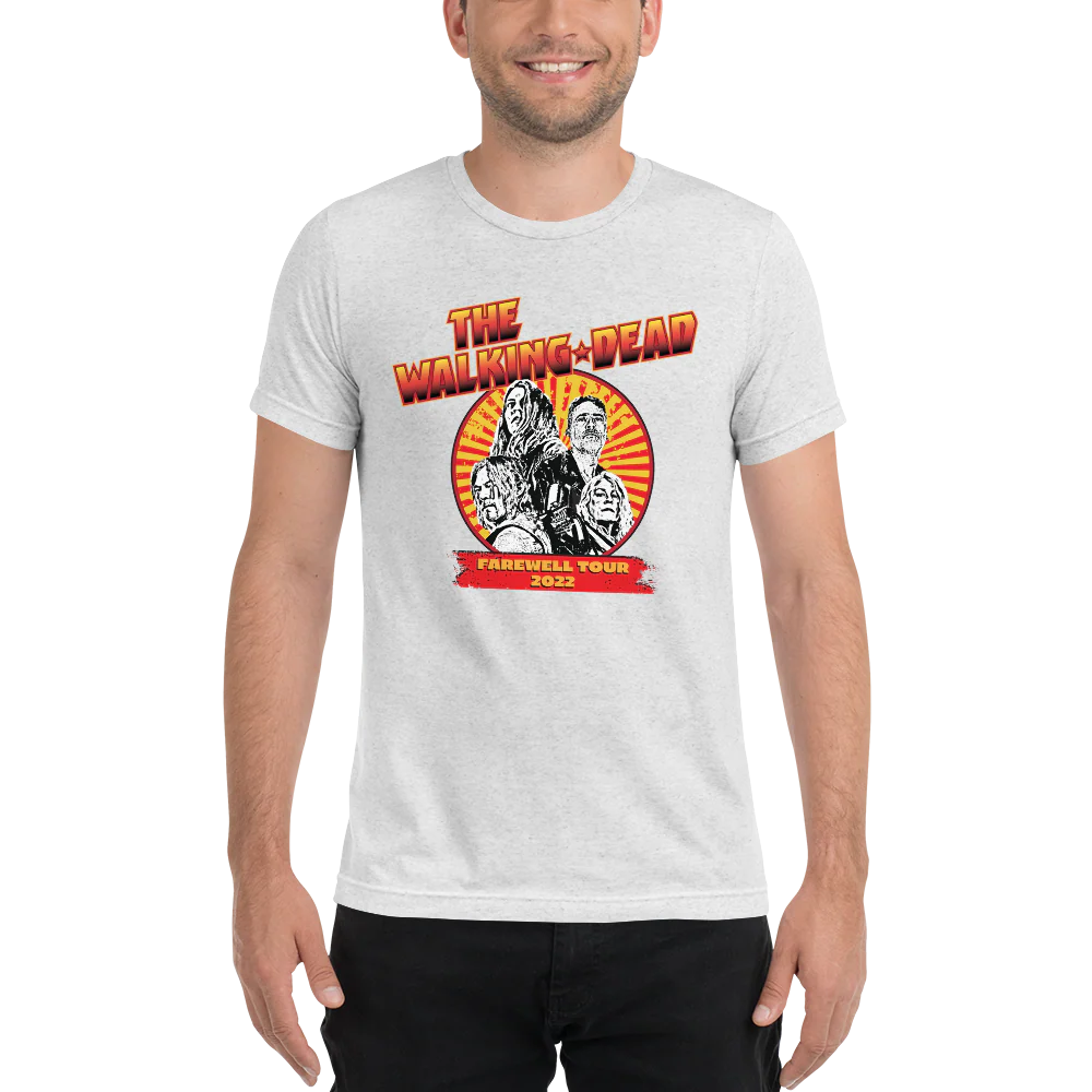 The Walking Dead Farewell Tour Band Unisex Tri-Blend T-Shirt - Image 2