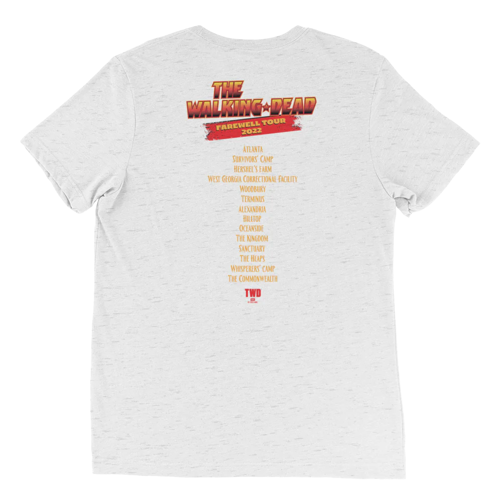 The Walking Dead Farewell Tour Band Unisex Tri-Blend T-Shirt - Image 4