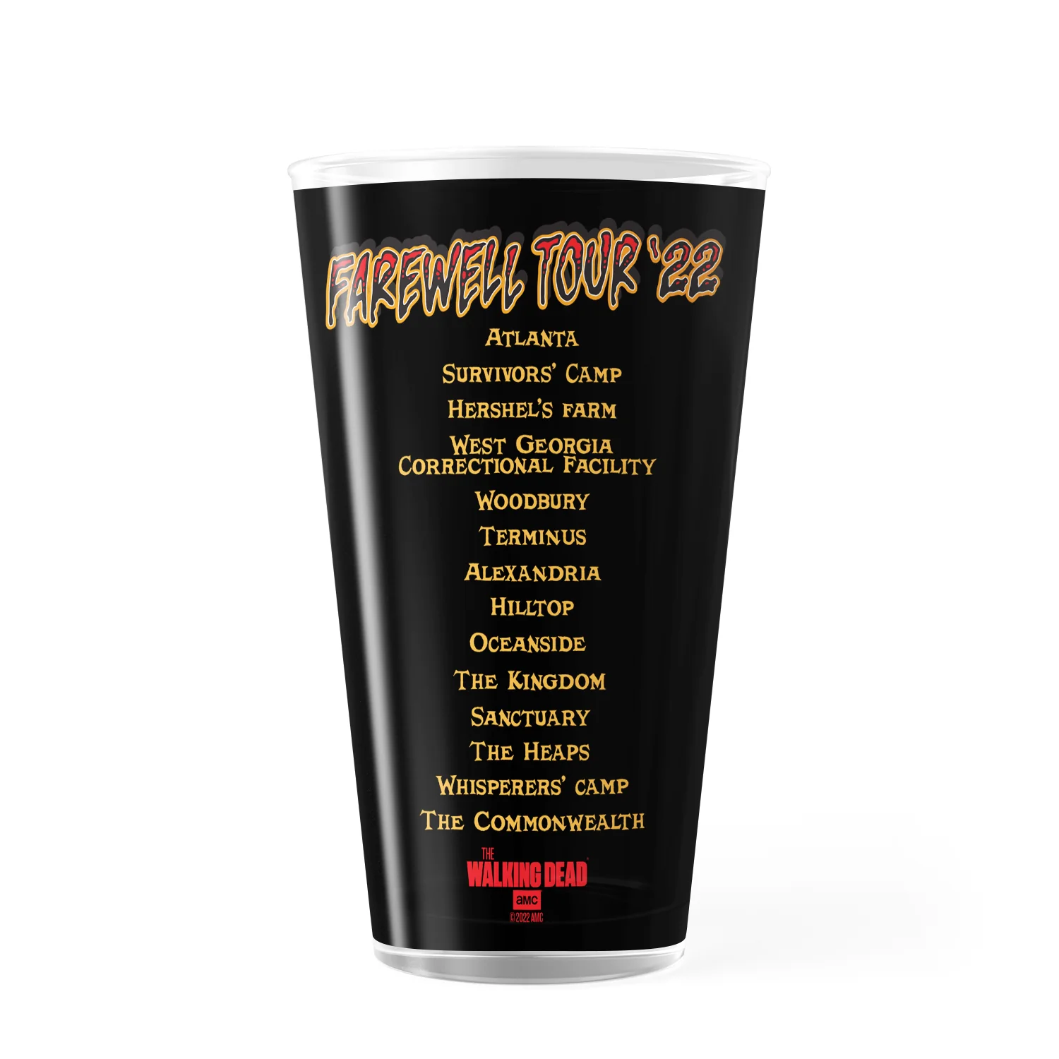 The Walking Dead Farewell Tour Walker 17 oz Pint Glass - Image 2