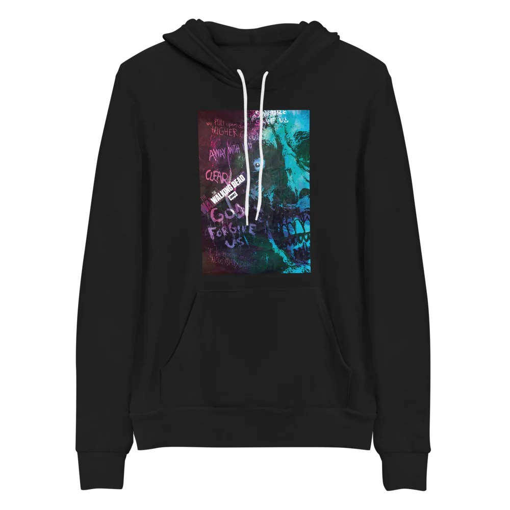 The Walking Dead Graffiti Walker Adult Fleece Hooded Sweatshirt - Image 2