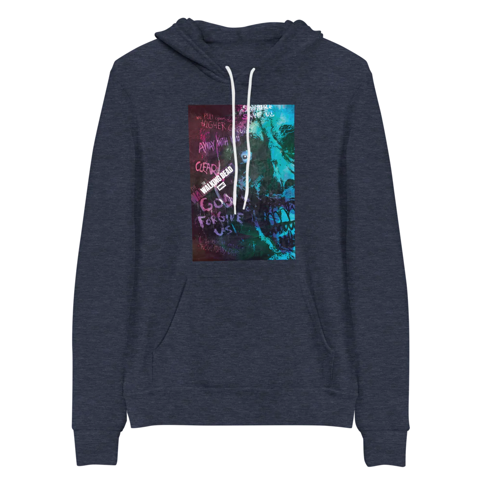 The Walking Dead Graffiti Walker Adult Fleece Hooded Sweatshirt - Image 4