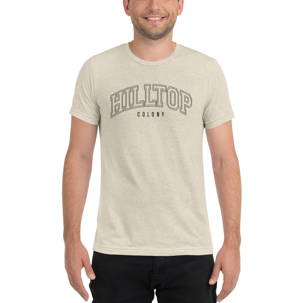 The Walking Dead Hilltop Collegiate Adult Tri-Blend T-Shirt - Image 4