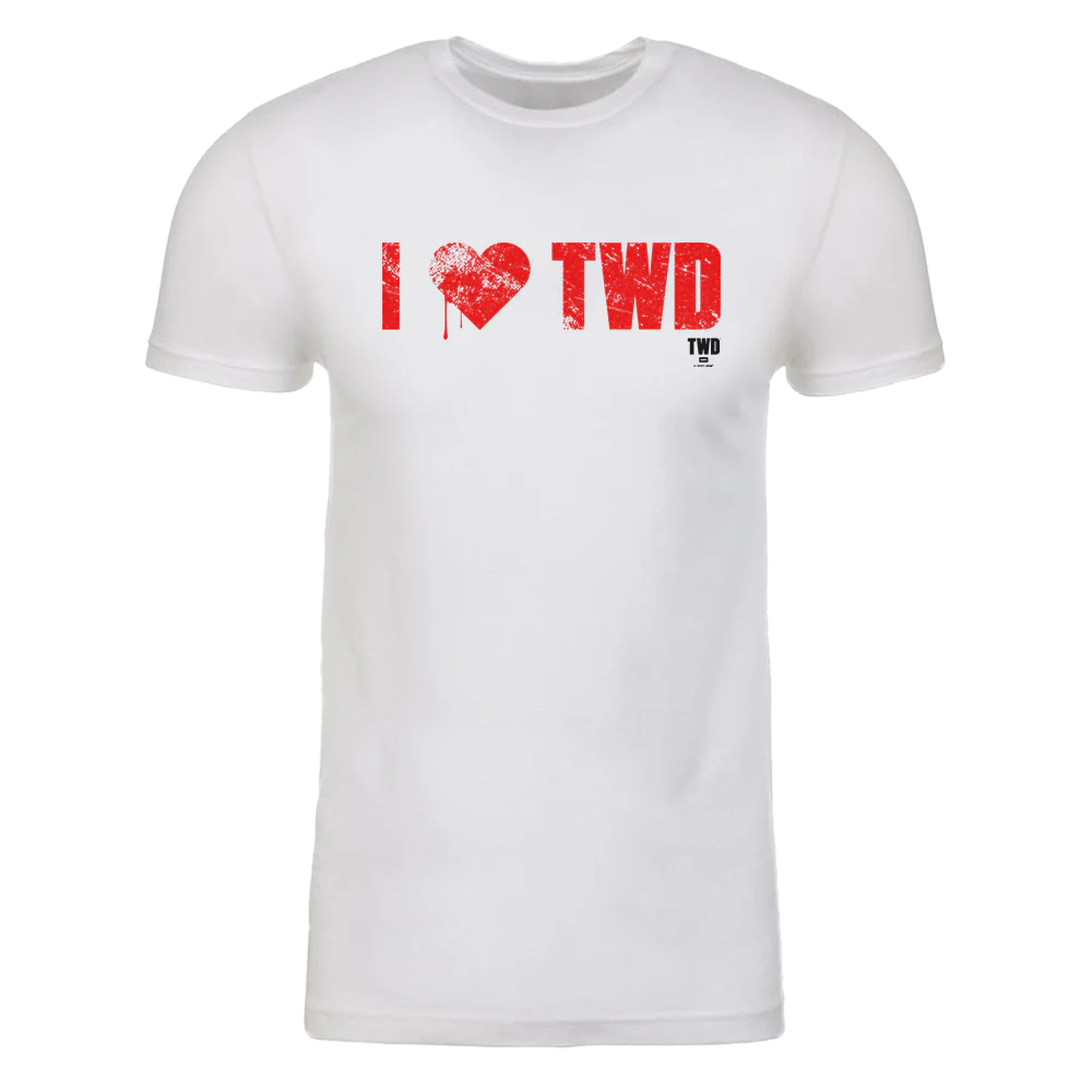 The Walking Dead I Heart TWD Adult Short Sleeve T-Shirt